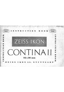 Zeiss Ikon Contina 2 manual. Camera Instructions.